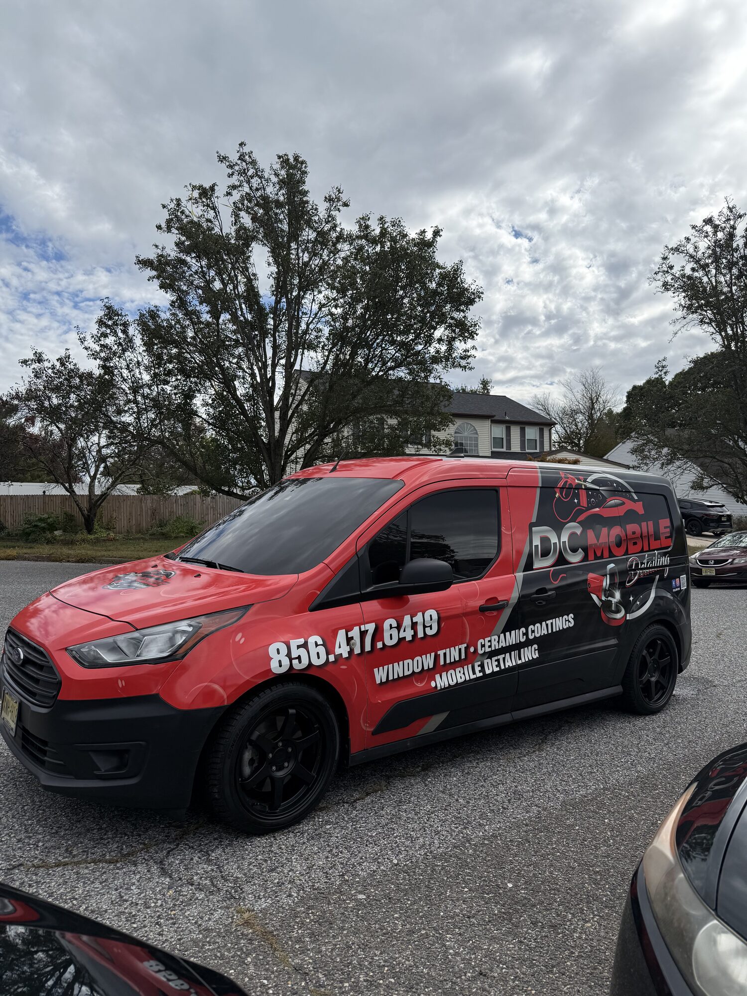 DC Mobile Detailing branded van on-site in South Jersey